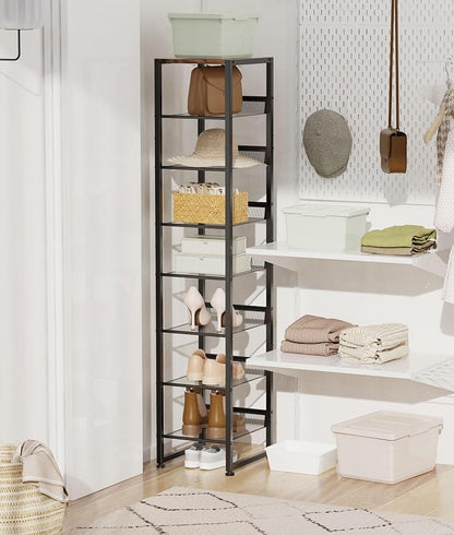 8 Tiers Vertical Shoe Rack, Corner Shoe Storage Organizer, Narrow Shoe Tower - Image 8