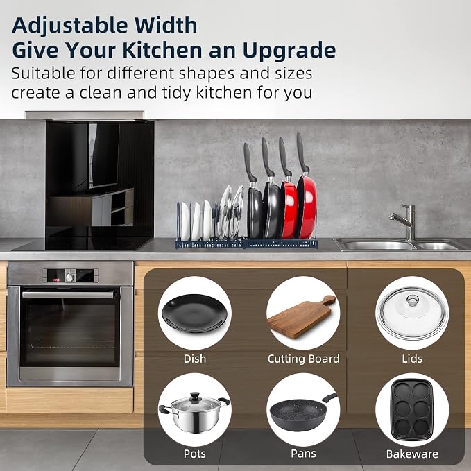 ROOHUA Expandable Pot and Pan Organizer - Image 5