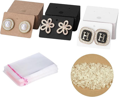 600 Pcs Earring Display Cards Set by XXUOD