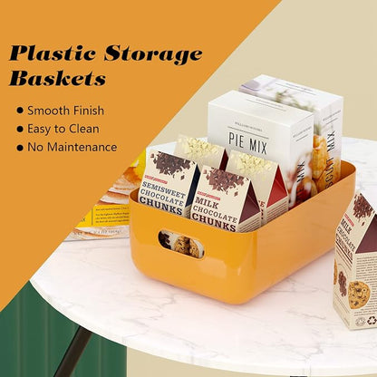 OWill 7 Pack Plastic Storage Bins, 4.2L Small Organizer Baskets - Image 5