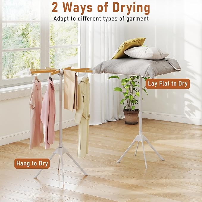 Giantex 4 Legs Clothes Drying Rack, Foldable Laundry Drying Rack - Image 2