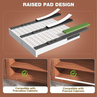 1 Pack Pull Out Cabinet Organizer Expandable Width and Depth, Slide Out Drawers - Image 2