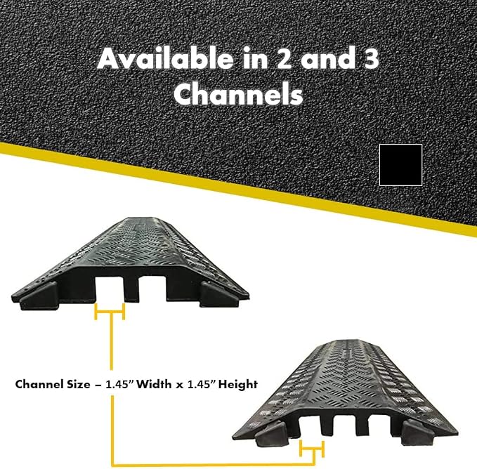 Kable Kontrol Drop Over Floor Cord Cover – 40” Inch Long 2 Channel Cable or - Image 2