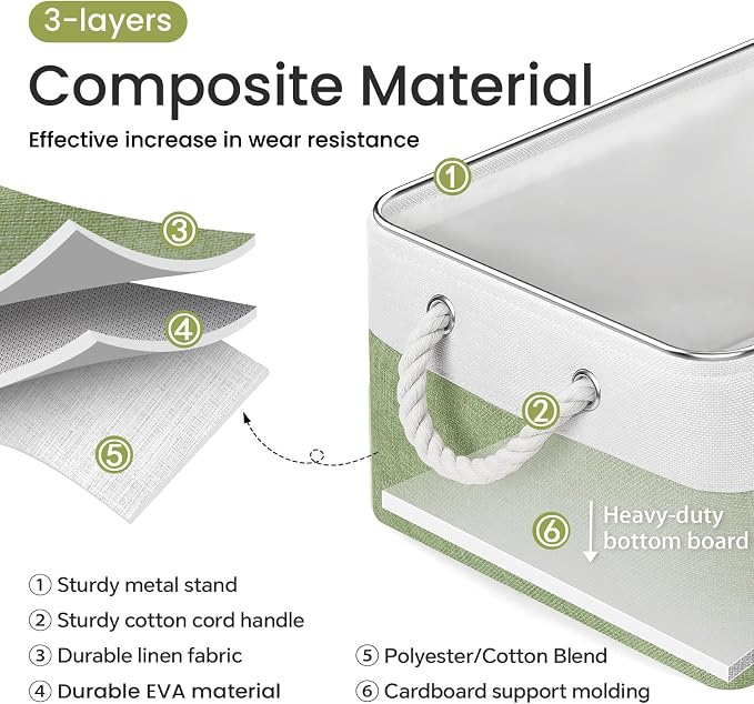 15.7x11.8x8.26 Inch Fabric Large Storage Bins - Image 2
