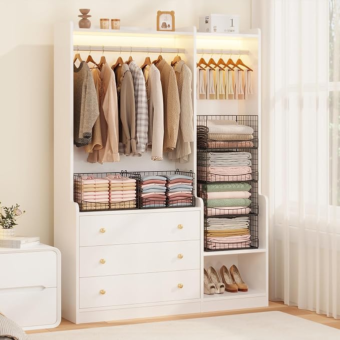 JKsmart 4-Tier Stackable Closet Organizers and Storage Shelves, Extend Clothing - Image 8