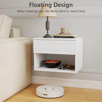 Vibe & Dine Floating Nightstand Set of 2, Wall Mounted Night Stand - Image 5