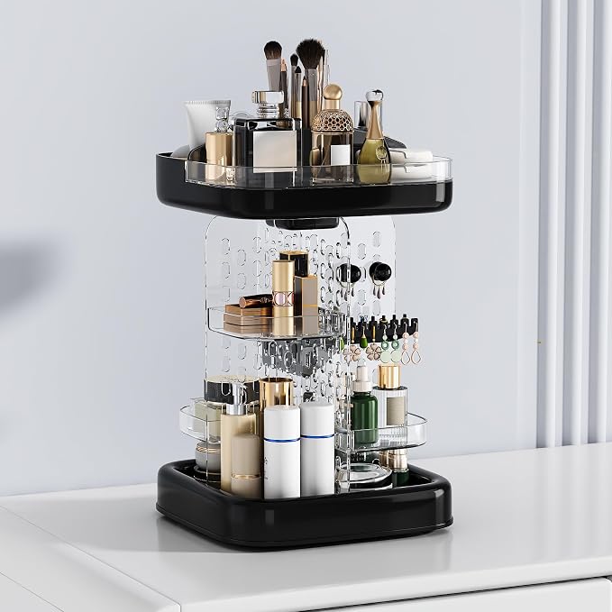 360 Rotating Makeup Organizer for Vanity & Countertop, Spinning Perfume and - Image 8