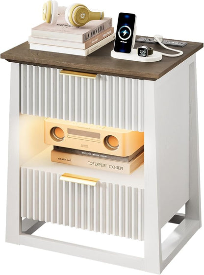 HIFYOBRO Fluted Nightstands - Image 9