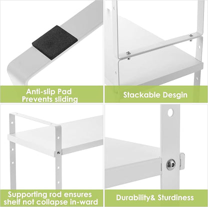 Across-Star Expandable Cabinet Shelf Organizer Rack, Stackable Kitchen Counter - Image 7