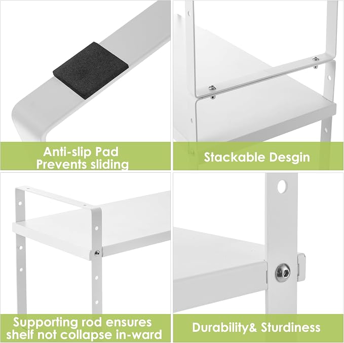 Across-Star Expandable Cabinet Shelf Organizer Rack, Stackable Kitchen Counter - Image 6