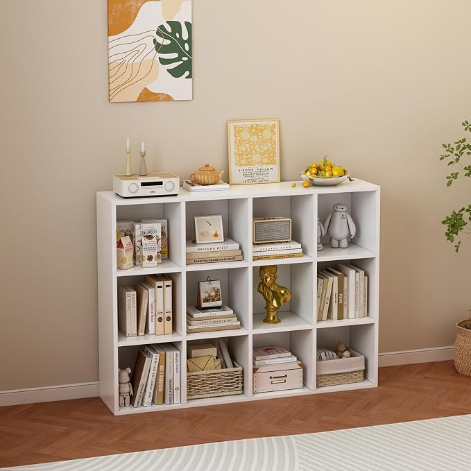 12-Cube Storage Shelf Bookcase - Image 7