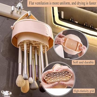Makeup Brush Cleaner Mat, 3 in 1 Upgraded Foldable Silicone Makeup Brush - Image 3