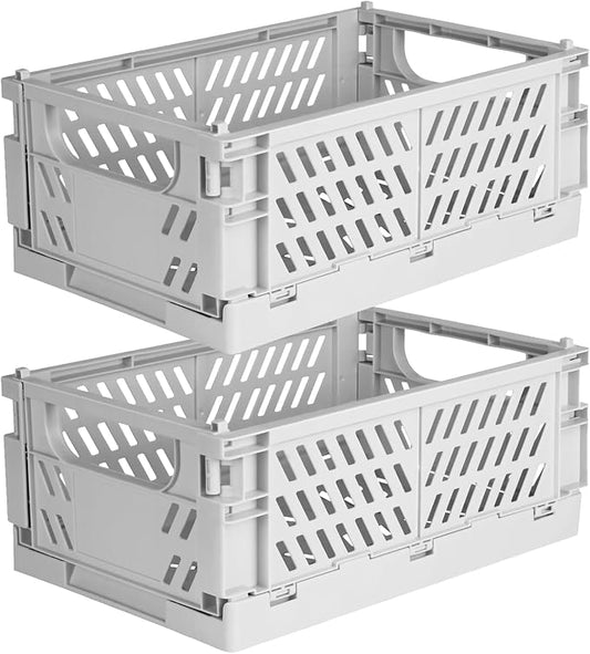 Tixill 2-Pack Mini Foldable Plastic Storage Box Mini Plastic Baskets by TixillMiniPlasticBasket