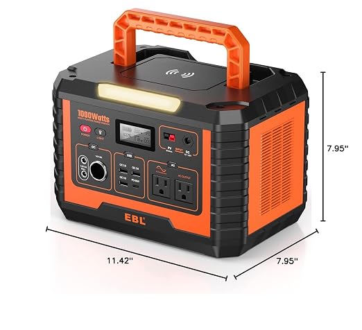 EBL Portable Power Station 1000W, Camping Solar Generator 270000mAh - Image 7