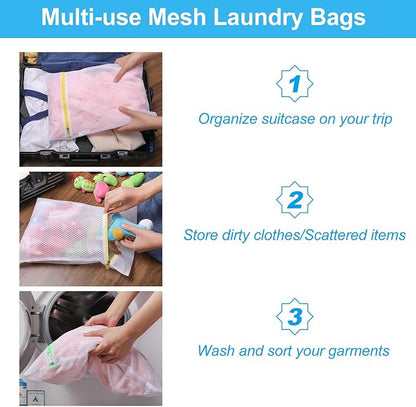 GOGOODA 7 PCS Mesh Laundry Bags, Delicates Washing Bags | Multisize - Image 6