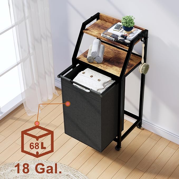 Laundry Hamper, Laundry Sorter, Rolling Laundry Basket - Image 2