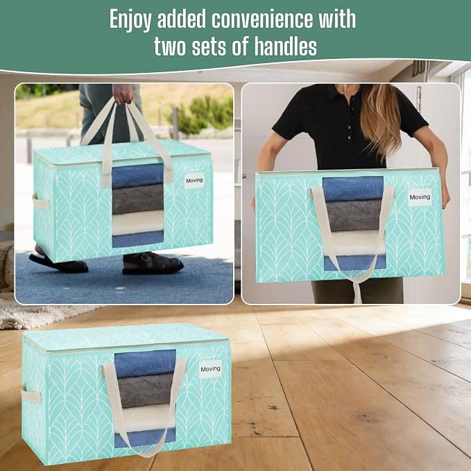 VENO 8 Pack Heavy Duty Moving Bags, Clothes and Comforter Storage Bags - Image 5