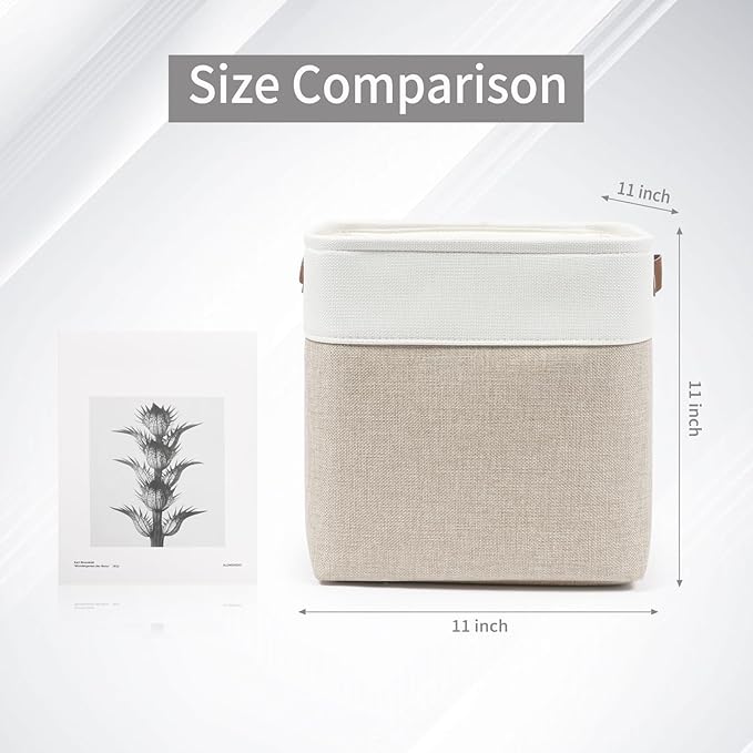 Collapsible Fabric Storage Cubes 11x11 Cube Storage Bins, 4 Pack Closet Baskets - Image 3