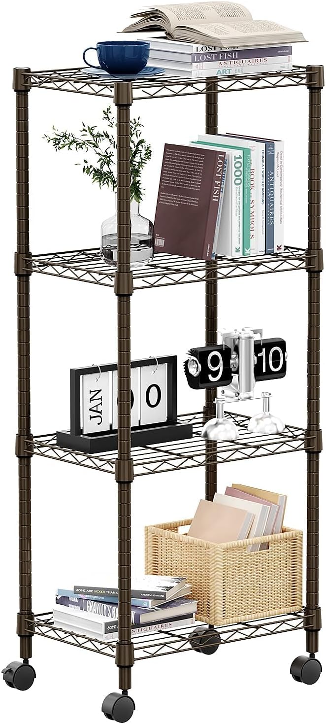 1000 lbs 4-Shelf Adjustable Heavy Duty Steel Wire Rack, Adjustable Storage by MEIGAOPLASTICANDMETALHKCOLIMITED
