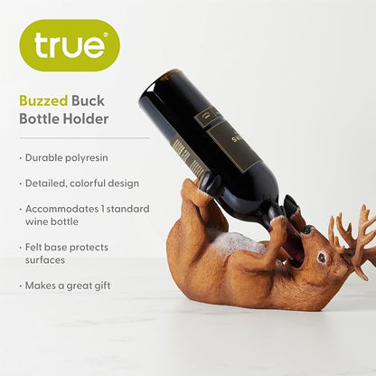 TRUE Buzzed Buck Bottle Holder for Kitchen Decor or Bar Carts, Bottle Rack for - Image 2