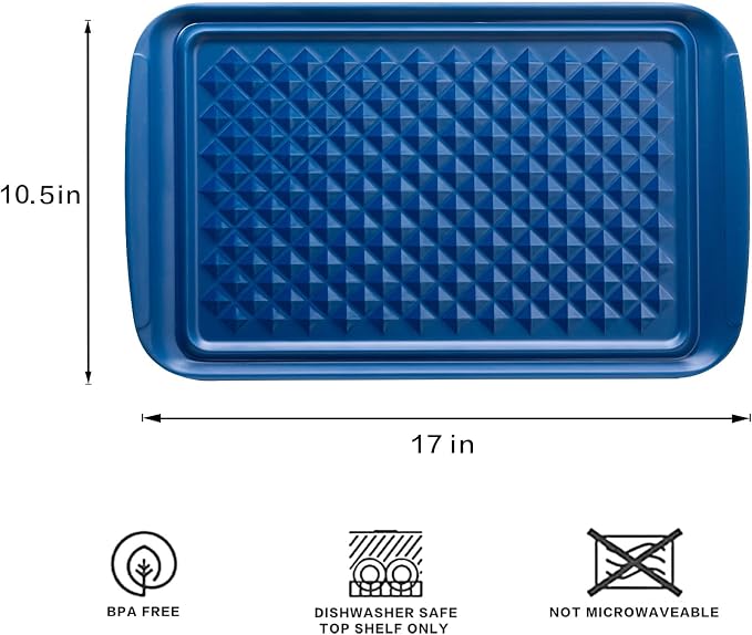 LEHAHA Grilling Prep Trays, Melamine BBQ Prep and Serving Platter and Tray - Image 7