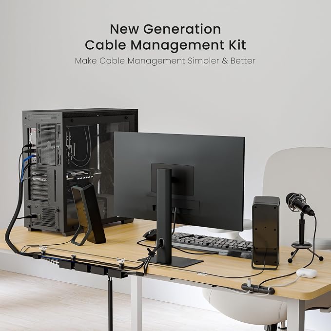 EUREKA ERGONOMIC Cable Management Organizer Kit Cable Raceways 316 PCS - Image 2