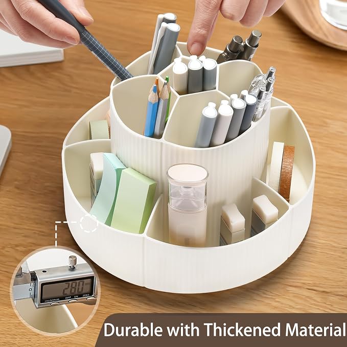 Rotating Desk Organizer, 360° Rotating Pencil Pen Holder - Image 2