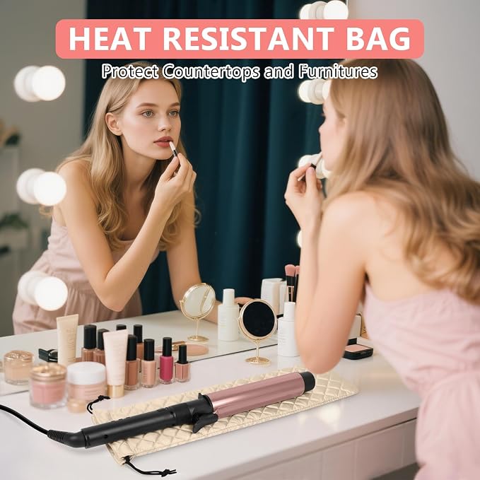 AMIJEAL Heat Resistant Hair Tools Organizer Bag Portable Travel Drawstring - Image 2