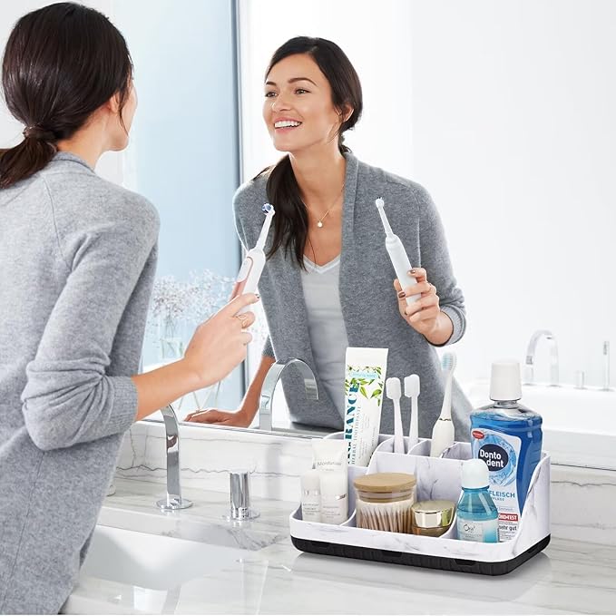 Marble Bathroom Countertop Organizer - Image 2