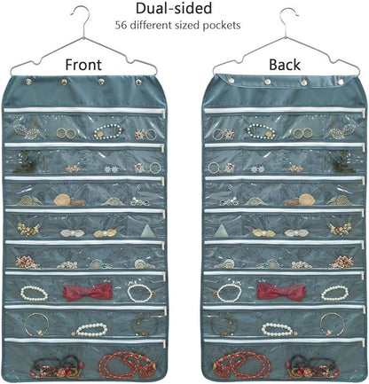 BB Brotrade Hanging Jewelry Organizer, Accessories Organizer, 56 Zipper Pocket - Image 2