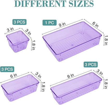 10 PCS Drawer Organizer Set, 4 Varied Size Bathroom and kitchen Drawer cabinet - Image 2