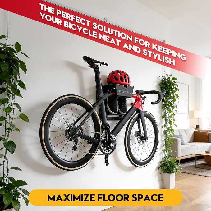 Wall Bike Rack, Bike Storage Wall Mount System - Image 4