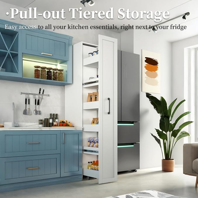 JOYSOURCE Tall Narrow Pull-Out Storage Shelf - Image 3
