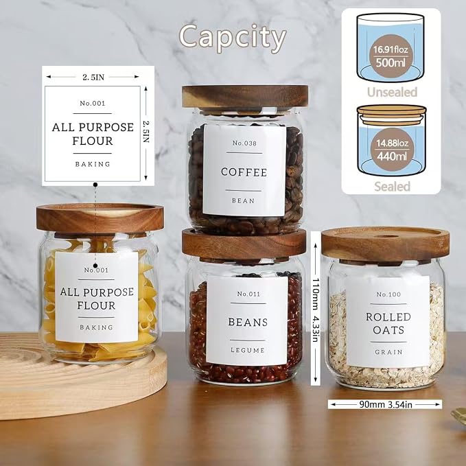 16 OZ Stackable Glass Food Storage Jars - Image 4