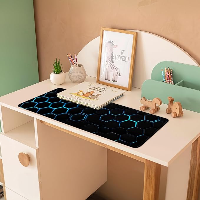 Gaming Mouse Pad – Large Extended Desk Mat 31.5 x 11.8 in– Futuristic Black - Image 3