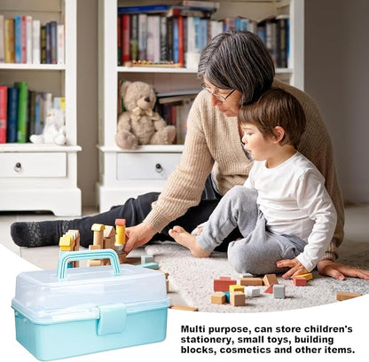 10Inch Tackle Box Organizer and Storage, Three-Layer Sewing Box - Image 4