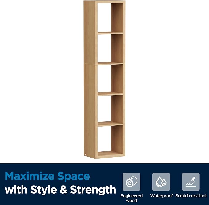 5 Cube Storage Organizer Single Row, Cube Shelf - Image 8