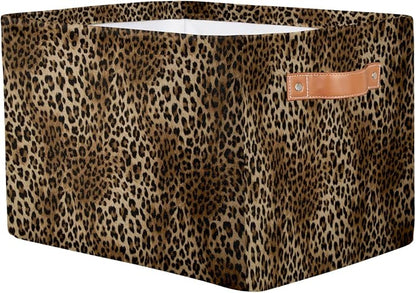 Basket Storage Bins Animal Leopard Cheetah Skin Rectangle Cube Basket Box Kids - Image 2