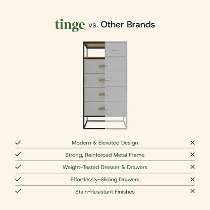 tinge Zana Premium Fabric Dresser - Image 9