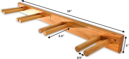StoreYourBoard Timber Ski Wall Rack, 4 Pairs of Skis Storage, Wood Home and - Image 3