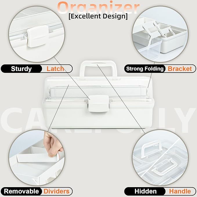TERGOO 12.5in 3-Layer Multipurpose Craft Organizers and Storage - Image 6