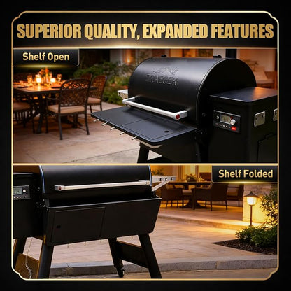 QuliMetal Folding Front Shelf for Traeger Pro 780 and Ironwood 885, Heavy-Duty - Image 4