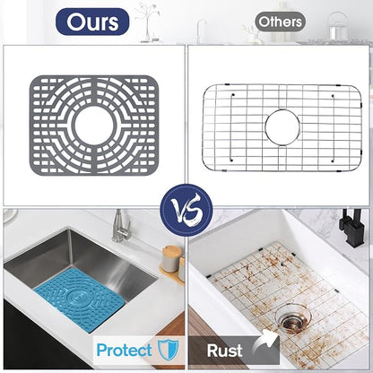 Silicone Sink Protector for Kitchen Sink 12“x16" – Flexible Sink Mat, Heat - Image 4