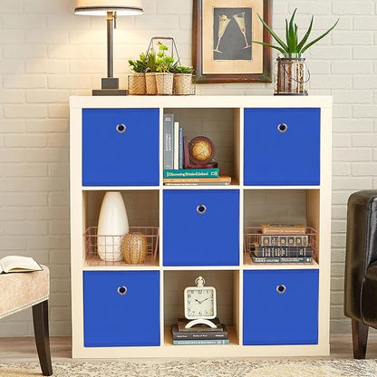 Foldable Storage Cubes Bins, 11 Inch Cloth Storage Cube Fabric Storage Box - Image 4