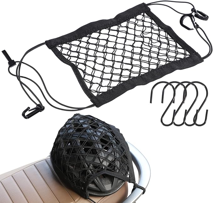 Easy Installed Motorcycle Helmet Storage, High Elastic Double Layer Bungee Net by Unknown