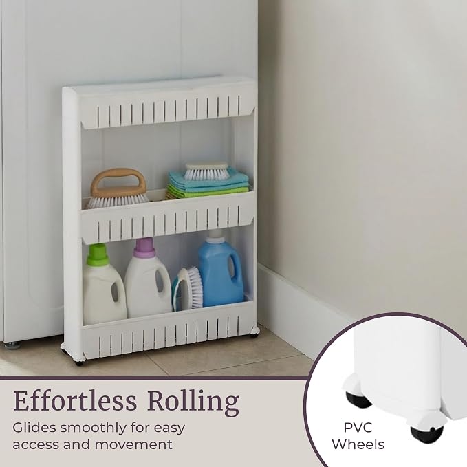 Lavish Home 3 Tier Shelf Rolling Cart - Image 6