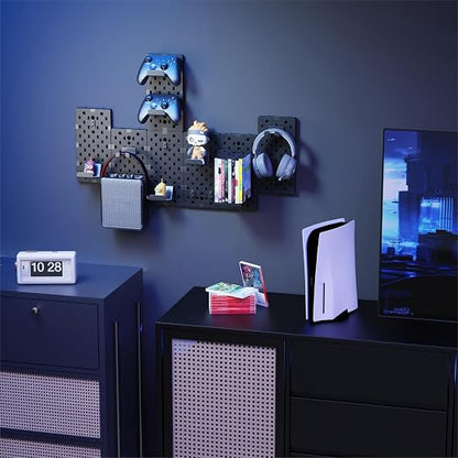 PEGZONE Controller and Headphone Holder Wall Mount, Modular Gaming Pegboard - Image 8