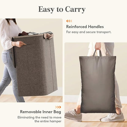 Lifewit 185L 3 Section Laundry Hamper - Image 6