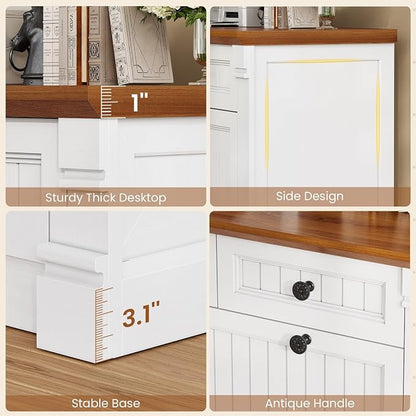 SEDETA 4 Drawers File Cabinet, Wood Office File Cabinet - Image 8