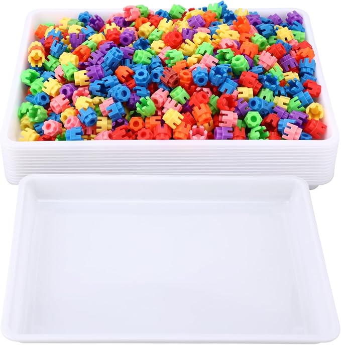 Hoteam 10 Pcs Flat Storage Organizer Tray Bin Paper Tray by Hoteam